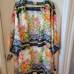 Lightweight Floral Ruana